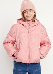 Old Navy Water-Resistant Quilted Graphic Puffer Jacket for Girls