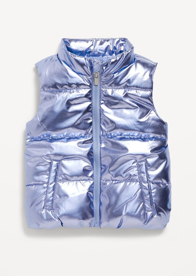 Old Navy Water-Resistant Shiny Quilted Vest for Toddler Girls