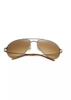 Oliver Peoples Benedict 59MM Chrome Aviator Sunglasses