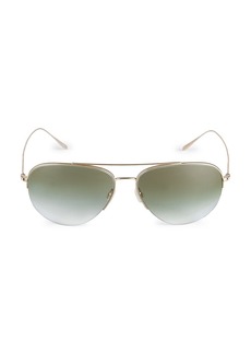 Oliver Peoples Cleamons 60MM Pilot Sunglasses