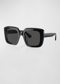 Oliver Peoples Franca Beveled Acetate Square Sunglasses 