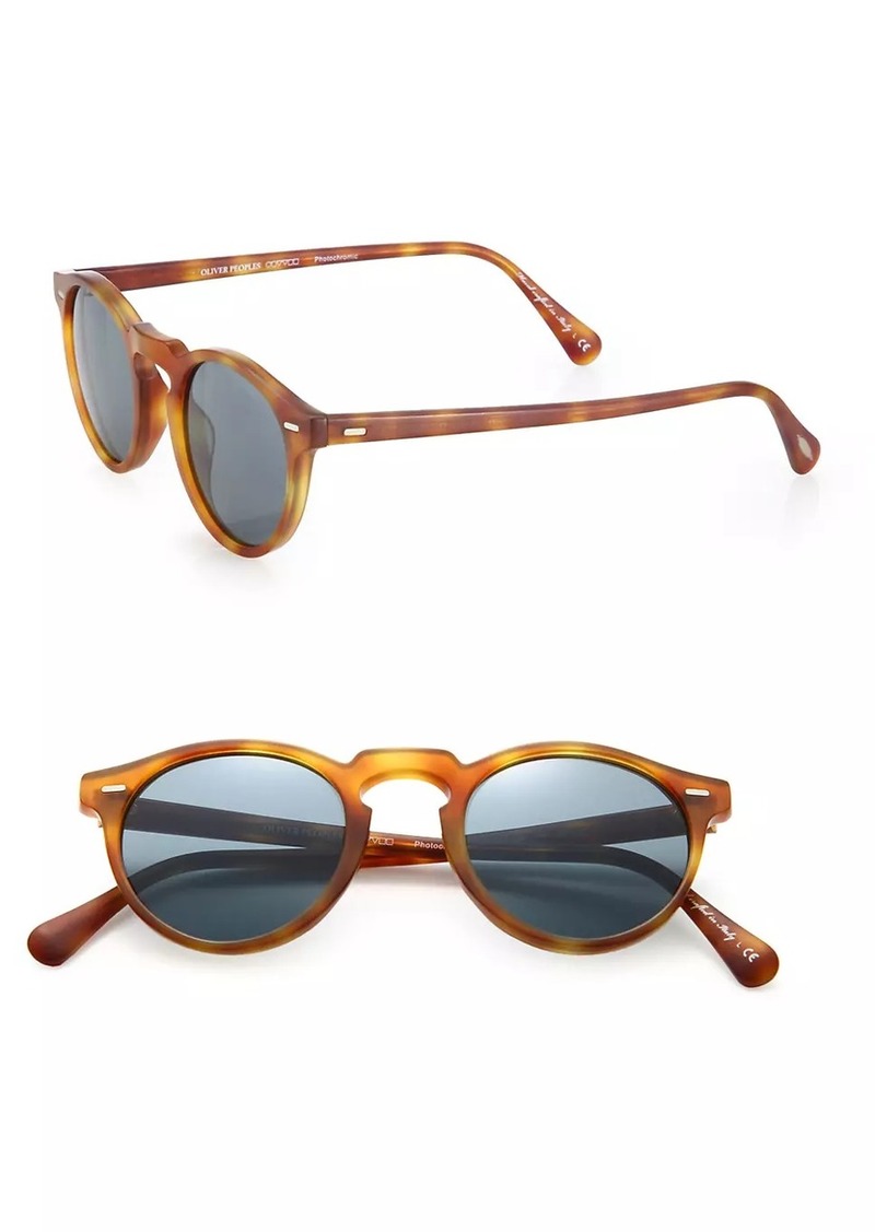 Oliver Peoples Gregory Peck 47MM Round Sunglasses