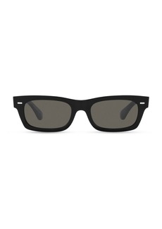 Oliver Peoples Kasdan 48MM Rectangle Solid Sunglasses