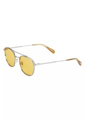 Oliver Peoples Mandeville 49MM Brushed Gold Double-Bridge Sunglasses