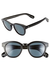 Men's Oliver Peoples Cary Grant 48mm Small Polarized Round Sunglasses - Black