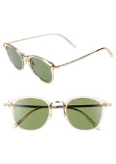 Oliver Peoples 49mm Round Sunglasses in Buff at Nordstrom