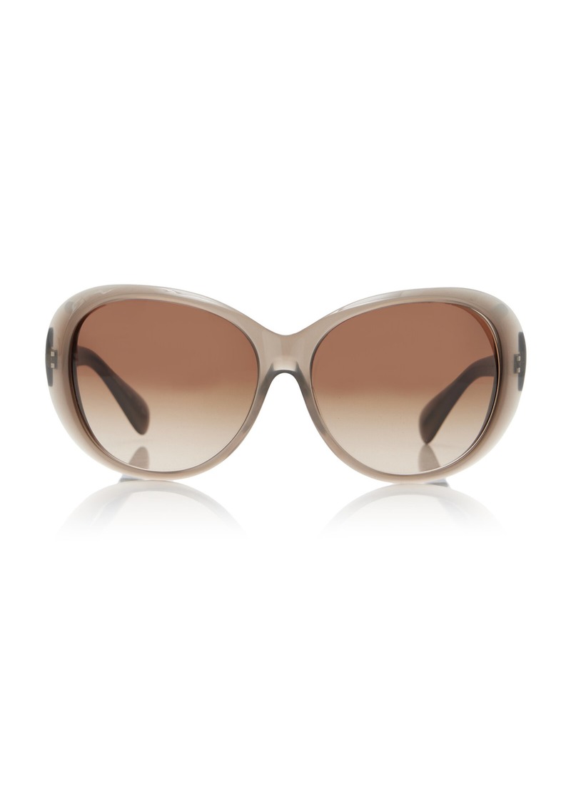 Oliver Peoples - Maridan Oversized Round-Frame Acetate Sunglasses - Brown - OS - Moda Operandi