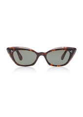 Oliver Peoples - Women's Bianka Cat-Eye Tortoiseshell Sunglasses - Brown - Moda Operandi