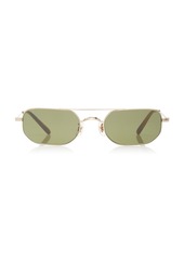 Oliver Peoples - Women's Indio Aviator-Style Titanium Sunglasses  - Pink/green - Moda Operandi
