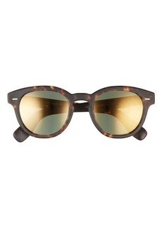 Oliver Peoples 50mm Round Sunglasses in Brown at Nordstrom