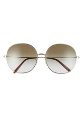 Oliver Peoples 58mm Gradient Polarized Round Sunglasses in Gold/Olive Gradient at Nordstrom