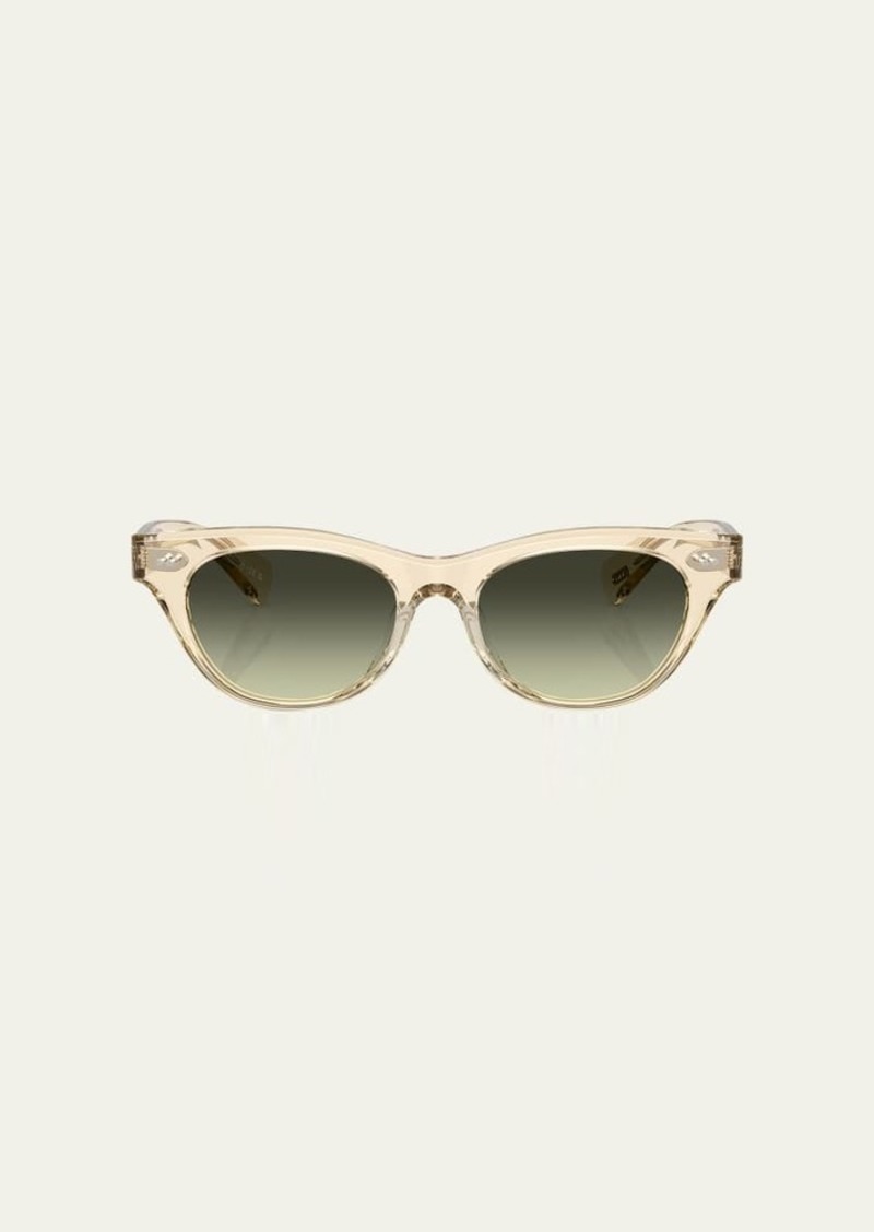 Oliver Peoples Avelin Gradient Acetate Butterfly Sunglasses
