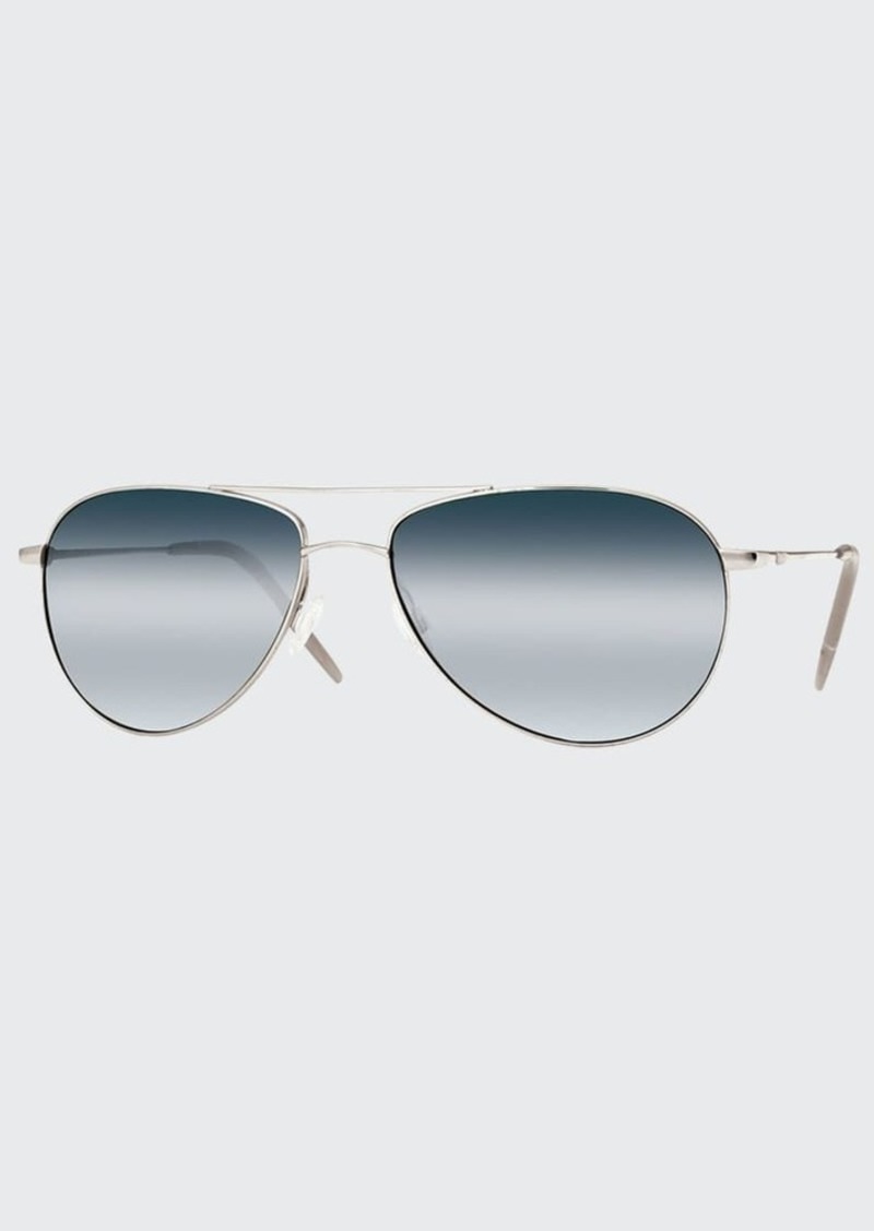 Oliver Peoples Benedict 59 Aviator Sunglasses