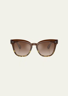 Oliver Peoples Beveled Acetate & Plastic Butterfly Sunglasses