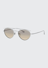 Oliver Peoples Hightree Titanium Oval Sunglasses