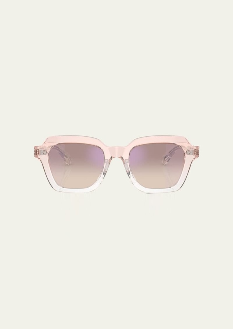 Oliver Peoples Kienna Mirrored Acetate Square Sunglasses