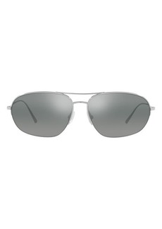 Oliver Peoples Kondor 64mm Gradient Butterfly Sunglasses in Silver at Nordstrom