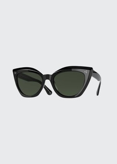 Oliver Peoples Laiya Dramatic Acetate Cat-Eye Sunglasses