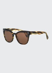 Oliver Peoples Marianela Rounded Acetate Butterfly Sunglasses