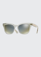 Oliver Peoples Marianela Rounded Plastic Mirrored Sunglasses