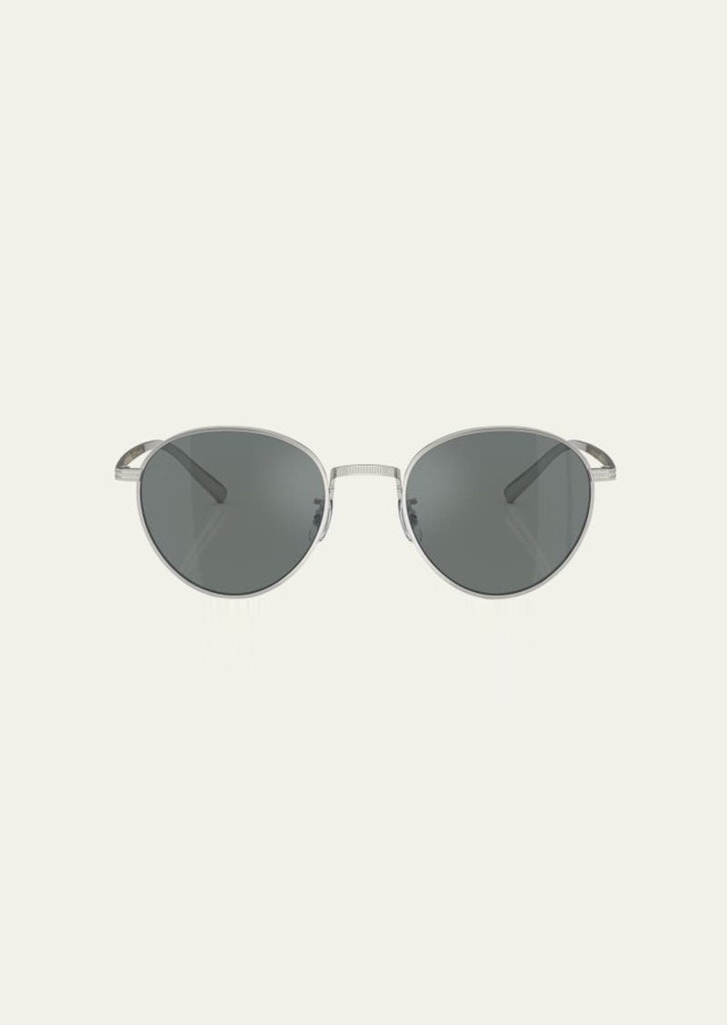 Oliver Peoples Men's Rhydian Titanium Round Sunglasses