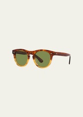 Oliver Peoples Men's Rorke Round Acetate & Crystal Sunglasses