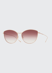 Oliver Peoples Rayette Vintage-Inspired Metal Cat-Eye Sunglasses  Rose Gold