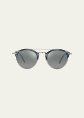 Oliver Peoples Remick Round Metal Aviator Sunglasses