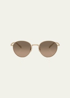 Oliver Peoples Rhydian Titnium Round Sunglasses