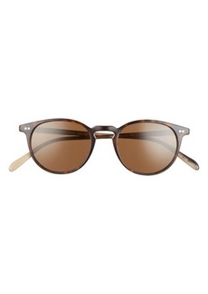 Oliver Peoples Riley 49mm Polarized Round Sunglasses