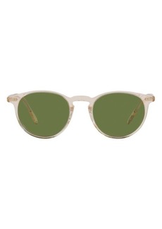 Oliver Peoples Riley 49mm Round Sunglasses