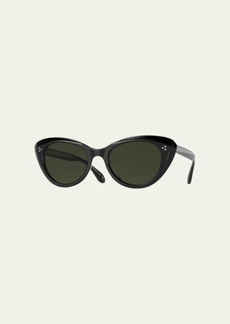 Oliver Peoples Rishell Acetate Cat-Eye Polarized Sunglasses