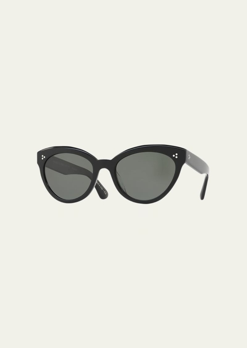 Oliver Peoples Roella Polarized Cat-Eye Sunglasses  Black