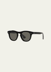 Oliver Peoples Rorke Round Acetate & Crystal Sunglasses