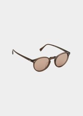 Oliver Peoples Round Acetate Sunglasses W/ Golden Accents