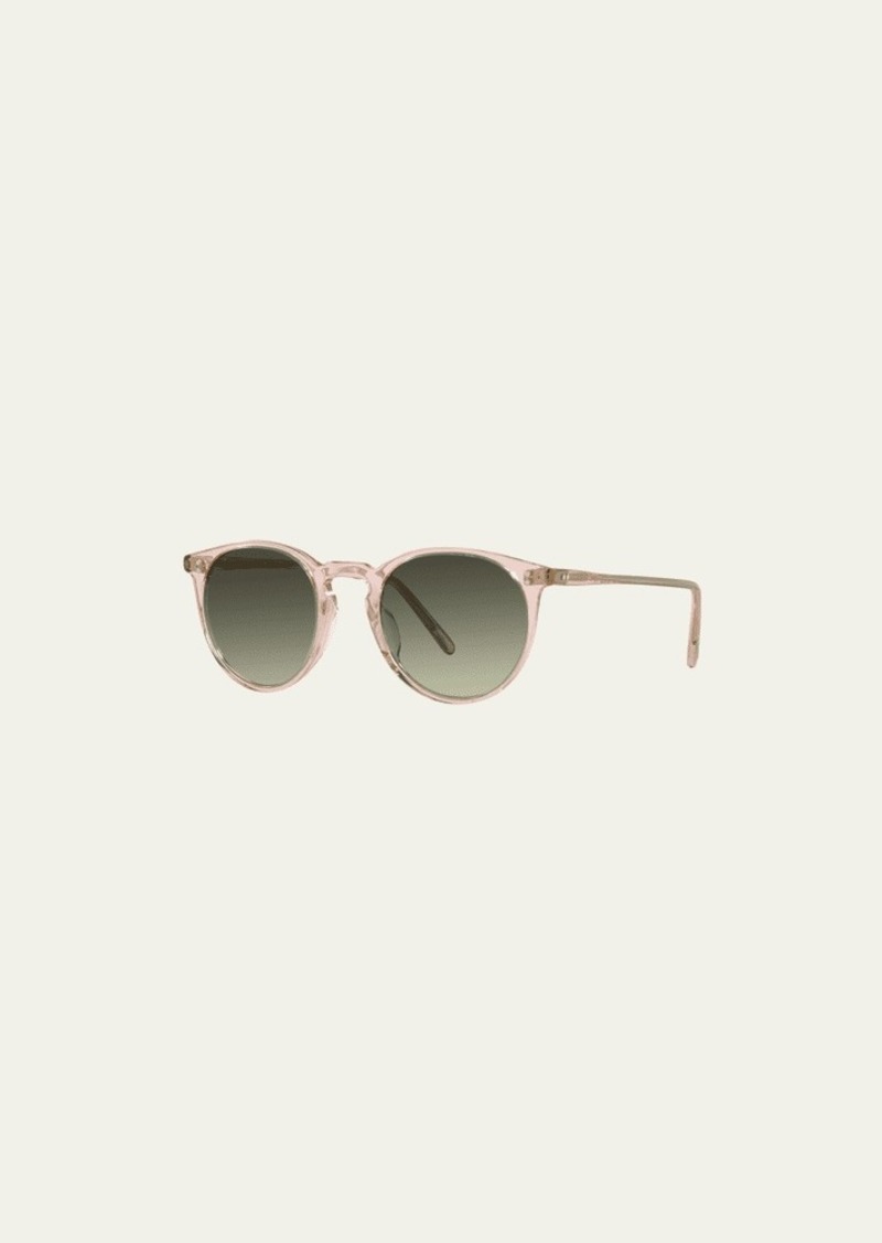 Oliver Peoples Semi-Transparent Round Acetate & Crystal Sunglasses