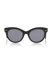 Oliver Peoples THE ROW - Women's Georgica Oversized Round-Frame Acetate Sunglasses - Black - Moda Operandi