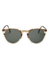 Oliver Peoples Unisex O'Malley Polarized Round Sunglasses, 48mm