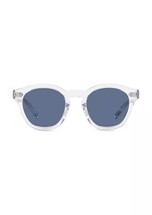 Oliver Peoples Rorke 47MM Round Mirrored Sunglasses