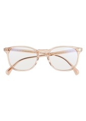 Oliver Peoples Finley 51mm Blue Light Blocking Glasses in Pink/Clear at Nordstrom