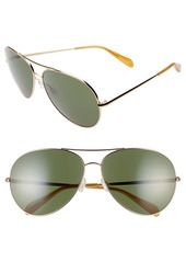 Women's Oliver Peoples Sayer 63mm Oversized Aviator Sunglasses - Gold/ Green