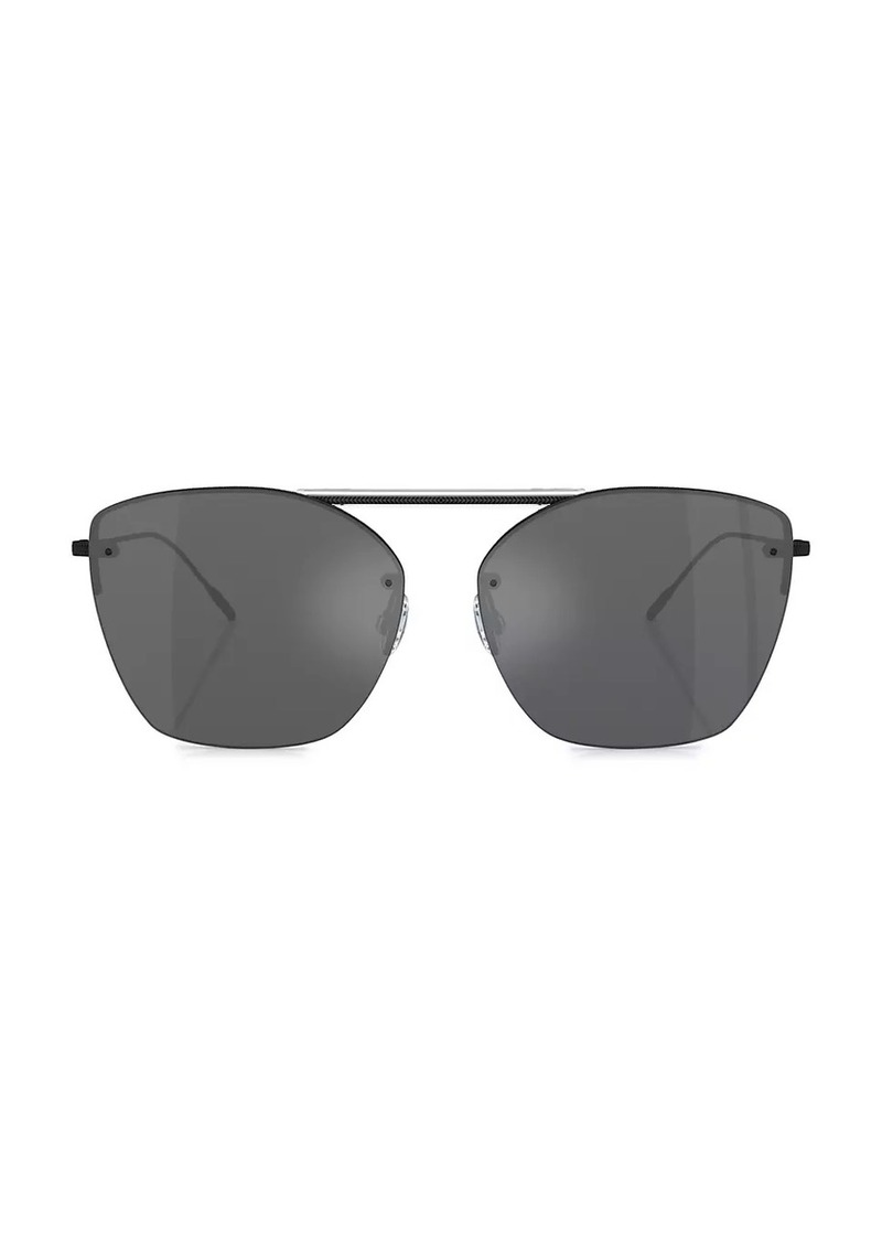 Oliver Peoples Ziane 61MM Rimless Pilot Sunglasses