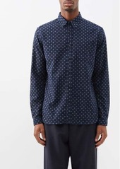 Oliver Spencer - New York Special Cross-jacquard Cotton Shirt - Mens - Navy