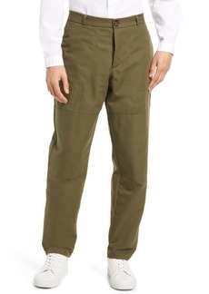 Oliver Spencer Judo Organic Cotton Crop Trousers in Green at Nordstrom