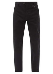 Oliver Spencer Organic cotton-herringbone straight-leg trousers