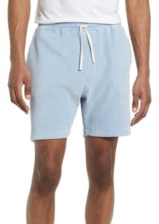 Oliver Spencer Rib Organic Cotton Blend Shorts in Sky Blue at Nordstrom