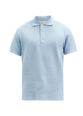 Oliver Spencer Tabley waffle organic-cotton jersey polo shirt