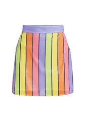 Olivia Rubin Libby Sequin Striped Mini Skirt