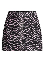 Olivia Rubin Libby Sequin Zebra Mini Skirt