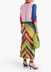Olivia Rubin - Hilda color-block jacquard-knit cardigan - Pink - L